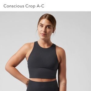 ATHLETA CONSCIOUS CROP TOP W/ SPORTS BRA